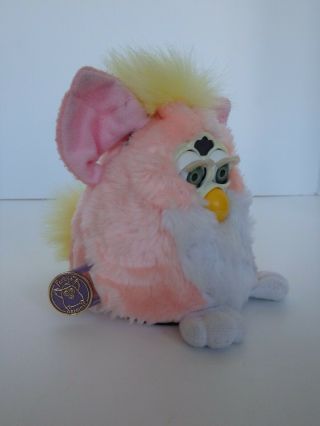 Furby Babies 1999 Pink White and Yellow with Green Eyes well. 2