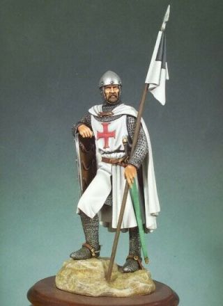 Andrea Knight Templar 90mm White Metal Unpainted Kit Pre - Owned