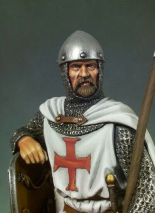 Andrea Knight Templar 90mm White Metal Unpainted Kit Pre - Owned 2