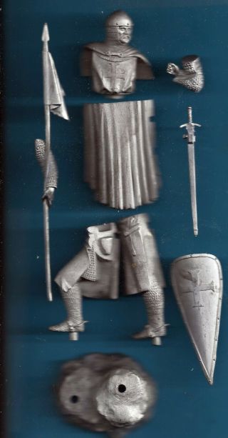 Andrea Knight Templar 90mm White Metal Unpainted Kit Pre - Owned 5