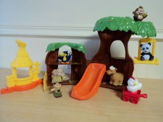 Fisher Price Little People Big Animal Zoo Treehouse Playset Zookeeper Animals