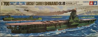 Tamiya Aircraft Carrier Shinano 1:700 Waterline Series Scale Plastic Model 7724