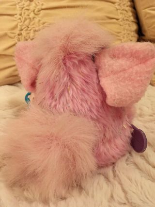 Rare Pink Shiny Crystal Glitter Fur Furby Baby 1999 4