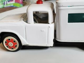 Vintage Tin Toy Ambulance Friction Drive Art No.  MF 716 Made in China 5