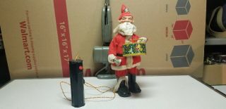 Vintage Santa Claus Tin Litho Remote Battery Operated Toy