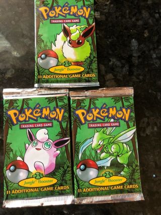 Pokemon Jungle Booster Packs All 3 Artworks And Unsearched