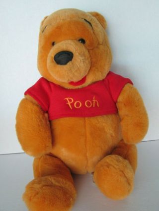Vintage Walt Disney Winnie The Pooh Bear Plush 15 " Stuffed Animal Toy Pre - Owned