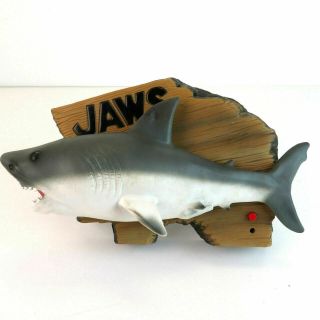 Jaws - Singing Animated Shark - Gemmy Vtg Wall Hanging Or Shelf Great White