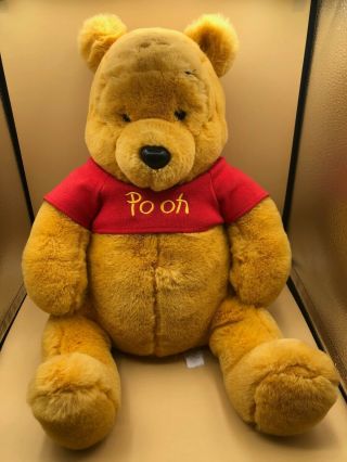 Large Walt Disney Store Winnie The Pooh Bear Plush Kids Soft Stuffed Toy Doll