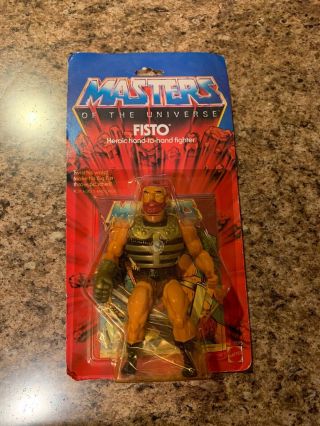 Mattel Masters Of The Universe Fisto Action Figure Moc 1984 He Man Motu