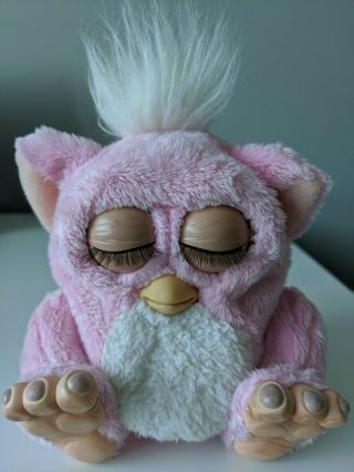 Vintage 2005 Furby Baby Pink Tiger Electronics Rubber Feet Moving Legs 59961 2