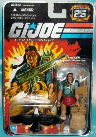G I Gi Joe 25th Anniversary Tracker Spirit Iron Knife Figure Moc