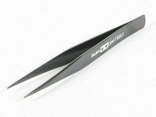 Tamiya Model Kit Tool Craft 74004 Straight Tweezers Black For Plastic