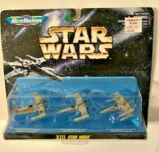 Star Wars Micro Machines Phase Iii Xiii Red Blue Green Squadron X - Wing 1996