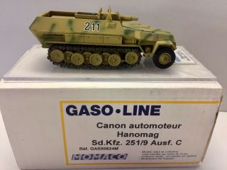 Gaso.  Line Solido Stummel Half Tank Hanomag Museum Quality Panzer Char 1/50
