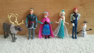 Disney Frozen Complete Story Set 6 Loose Figures Dolls Elsa Anna Sven Olaf