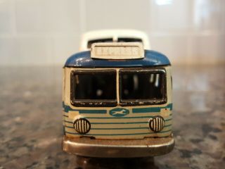 Vintage 1950 ' s Tin Friction Toy Greyhound Scenicruiser Bus Made In Japan 3