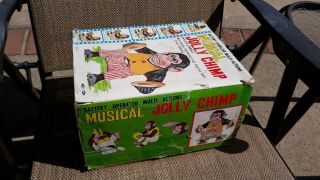 Vintage Daishin Japan Battery Toy Story Monkey Musical Cymbal Jolly Chimp & Box 2