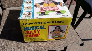 Vintage Daishin Japan Battery Toy Story Monkey Musical Cymbal Jolly Chimp & Box 5