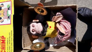 Vintage Daishin Japan Battery Toy Story Monkey Musical Cymbal Jolly Chimp & Box 7