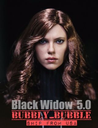 1/6 Black Widow Scarlett Johansson Head Sculpt For Hot Toys Phicen Usa