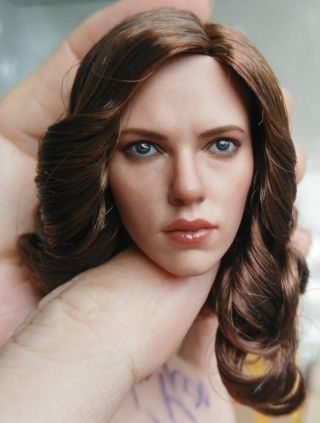 1/6 Black Widow Scarlett Johansson Head Sculpt For Hot Toys Phicen USA 2