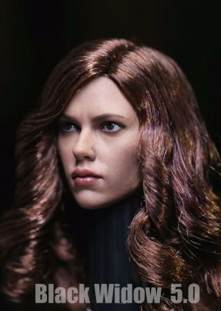 1/6 Black Widow Scarlett Johansson Head Sculpt For Hot Toys Phicen USA 5