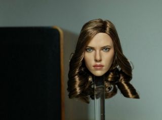 1/6 Black Widow Scarlett Johansson Head Sculpt For Hot Toys Phicen USA 6