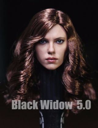 1/6 Black Widow Scarlett Johansson Head Sculpt For Hot Toys Phicen USA 7