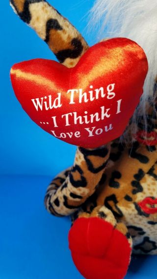 Dan Dee Wild Thing Singing Dancing Leopard Cheetah Holding Heart 2