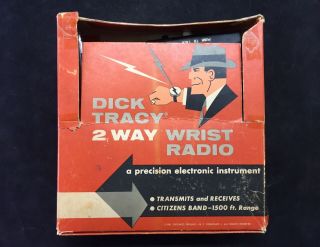 Vintage Dick Tracy 2way Wrist Radio 1961 American Co Comic Detective Rare