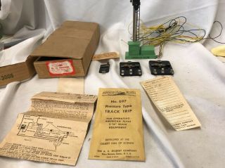 Vintage American Flyer S Scale 761 Semaphore Signal W 2 Track Trips 1949
