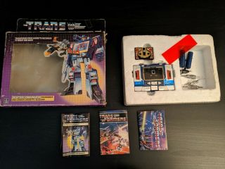 Transformers G1 Soundwave With Buzzsaw And All Accessories