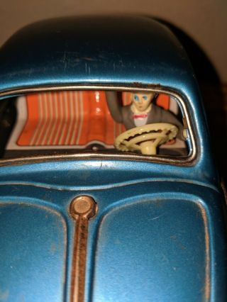 Vintage Rare VW Volkswagen Bug Tin Toy Car Japan TM Modern Toy blue 3