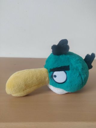 Angry Birds Toucan Hal Plush Stuffed Animal Green No Sound Long Beak 5”