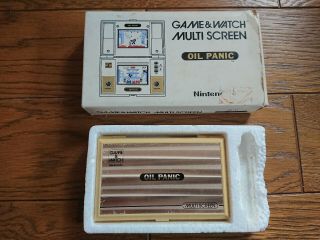 Nintendo Game And & Watch Oil Panic 1982 Japan W/ Box