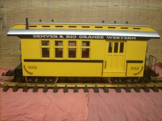 Usa Trains G Scale Old Time Passenger Baggage Car D & R G W 332