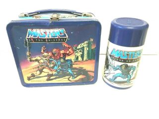 Vintage 1984 Aladdin He - Man And Masters Of The Universe Lunch Box And Thermos