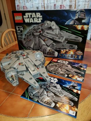 Lego Star Wars 7965 Millennium Falcon W/ Box,  Instruction Books,  Great Cond.