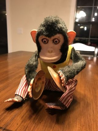 Vintage Daishin Ck Japan Battery Operated Jolly Chimp Monkey