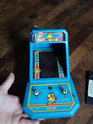 MS.  PACMAN Vintage Tabletop Electronic Game Coleco 1981 Mini Arcade 3