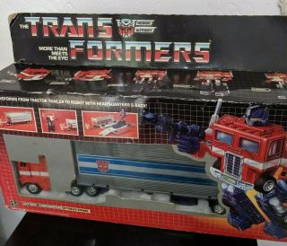 Vintage Boxed G1 Transformers Optimus Prime Mib 100 Complete W/ Instructions