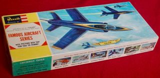 Vintage Revell Grumman F11 - F1 Tiger Blue Angels - Cat.  H - 169 - Picture Box Top
