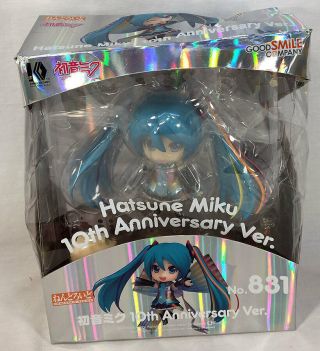 Authentic Nendoroid 831 Vocaloid Hatsune Miku 10th Anniversary Figure,  Box Damage