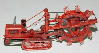 Diecast Trench Digger Tractor Model,  Unknown Maker,  Built Kit