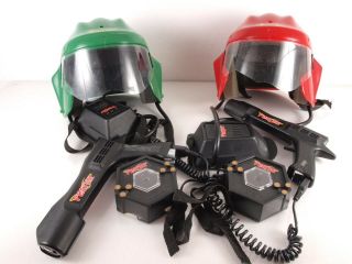 Entertech Photon 1986 Laser Tag Warrior Battle Game Set Phasers Helmets