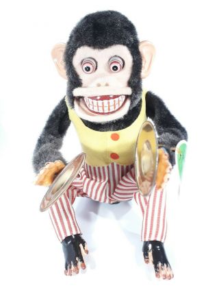 Vintage Daishin Musical Jolly Chimp Toy Story 3 Cymbal Monkey Tag Box