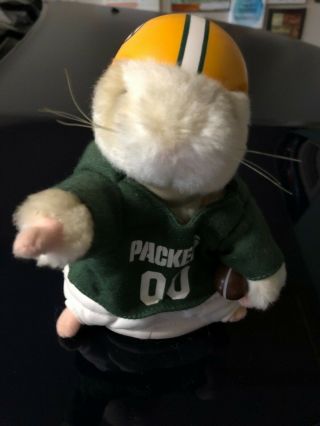 Vintage Green Bay Packers Nfl Football Dancing Hamster Gemmy We R The Champions