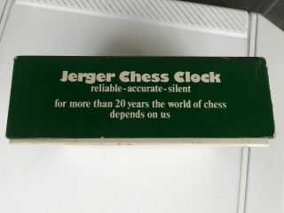 VINTAGE Jerger Chess Clock - West Germany - Red,  White & Blue Hands - 8
