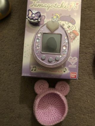 Tamagotchi P’s Melody Land Set With Crochet Cover Virtual Pet English Patched